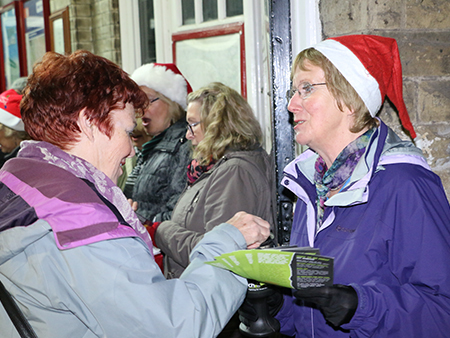 Lesley Mackay receives a generous donation